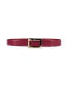 Roger Vivier Woman Belt Garnet Size 34 Leather