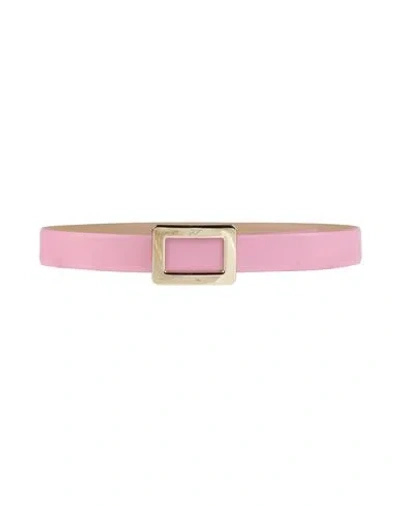 Roger Vivier Woman Belt Pink Size 36 Leather