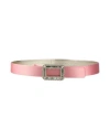 Roger Vivier Woman Belt Pink Size 36 Leather, Textile Fibers