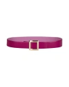 Roger Vivier Woman Belt Purple Size 32 Leather In Purple