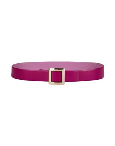 Roger Vivier Woman Belt Purple Size 32 Leather