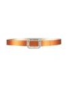 Roger Vivier Woman Belt Tan Size 36 Leather, Textile Fibers In Brown