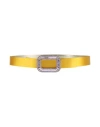Roger Vivier Woman Belt Yellow Size 34 Leather, Textile Fibers