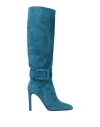 Roger Vivier Woman Boot Blue Size 8 Leather