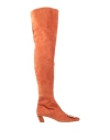 Roger Vivier Woman Boot Orange Size 8 Leather In Orange