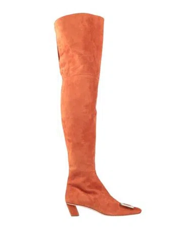 Roger Vivier Woman Boot Orange Size 8 Leather