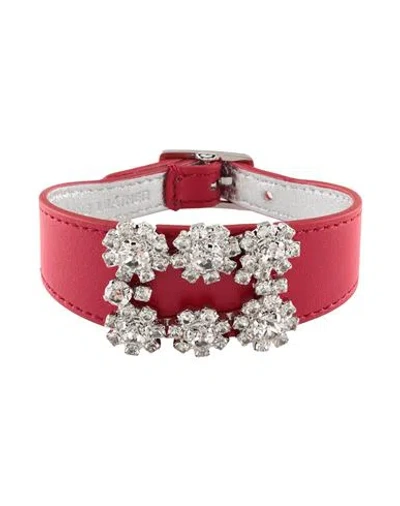 Roger Vivier Woman Bracelet Red Size - Soft Leather In 1h96