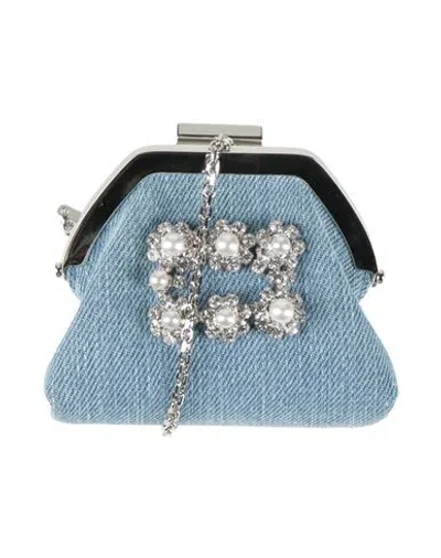 Roger Vivier Woman Coin Purse Blue Size - Textile Fibers