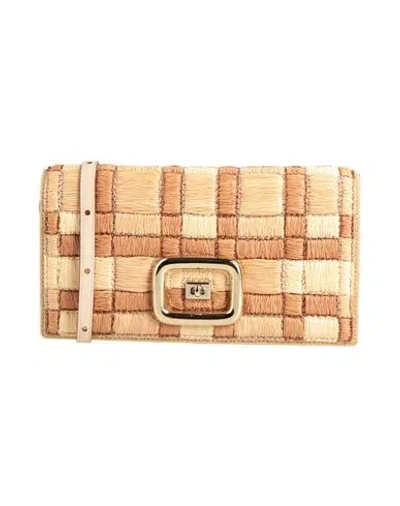 Roger Vivier Woman Cross-body Bag Sand Size - Textile Fibers In Neutral