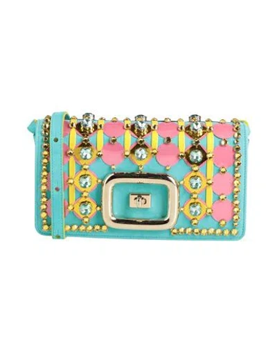 Roger Vivier Woman Cross-body Bag Turquoise Size - Leather In Blue