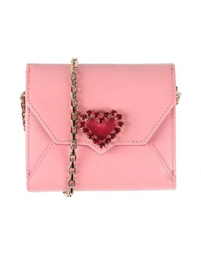 Roger Vivier Woman Crossbody Wallet Pink Size - Leather