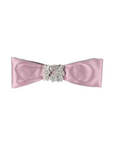 Roger Vivier Woman Hair Accessory Antique Rose Size - Textile Fibers In Pink