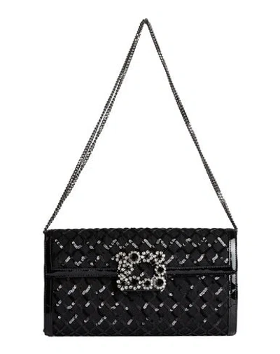 Roger Vivier Woman Handbag Black Size - Textile Fibers