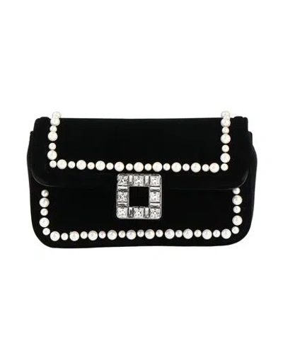 Roger Vivier Woman Handbag Black Size - Textile Fibers