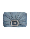 Roger Vivier Woman Handbag Blue Size - Textile Fibers In Blue