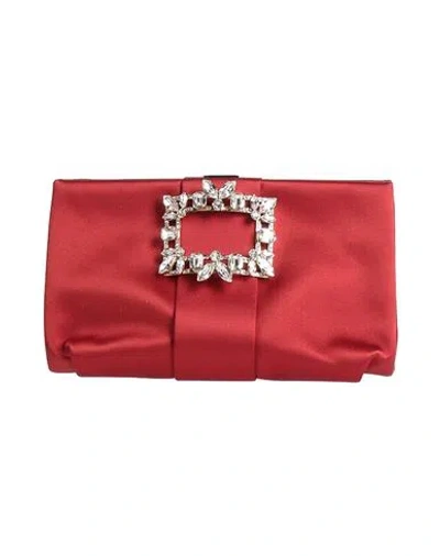 Roger Vivier Woman Handbag Brick Size - Textile Fibers In Red