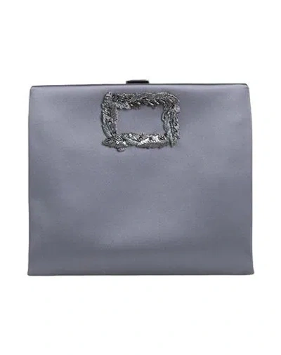 Roger Vivier Woman Handbag Grey Size - Textile Fibers In Gray