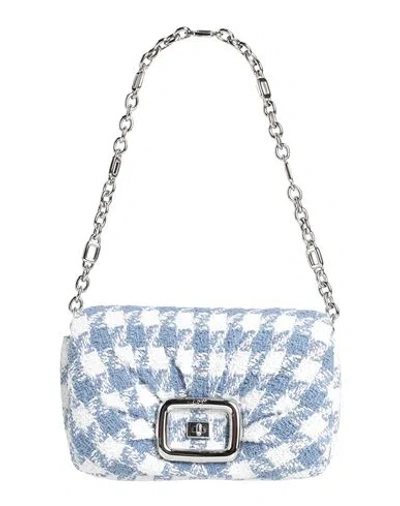 Roger Vivier Woman Handbag Light Blue Size - Textile Fibers