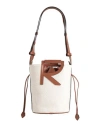 Roger Vivier Woman Handbag Off White Size - Natural Fibers, Leather In White