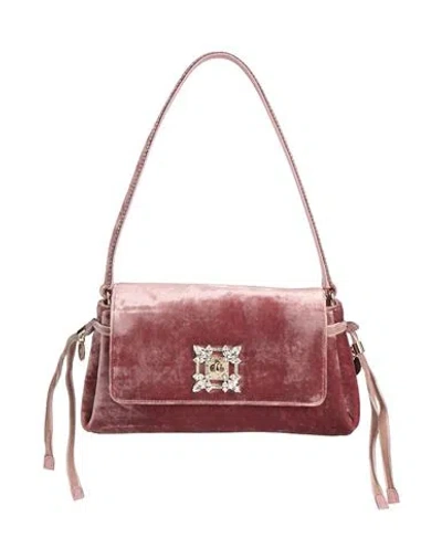 Roger Vivier Woman Handbag Pastel Pink Size - Textile Fibers