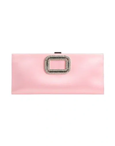Roger Vivier Woman Handbag Pink Size - Textile Fibers