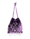 Roger Vivier Woman Handbag Purple Size - Textile Fibers In Purple