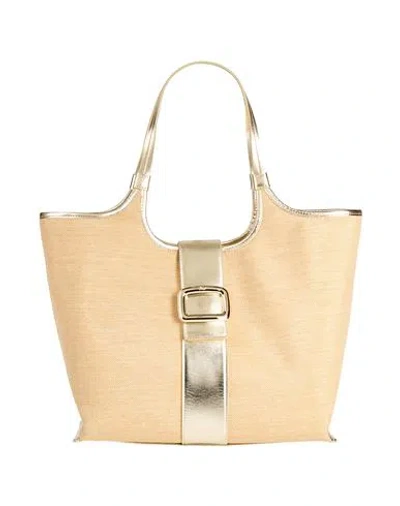 Roger Vivier Woman Handbag Sand Size - Leather, Textile Fibers