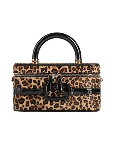 Roger Vivier Woman Handbag Sand Size - Leather In Animal Print