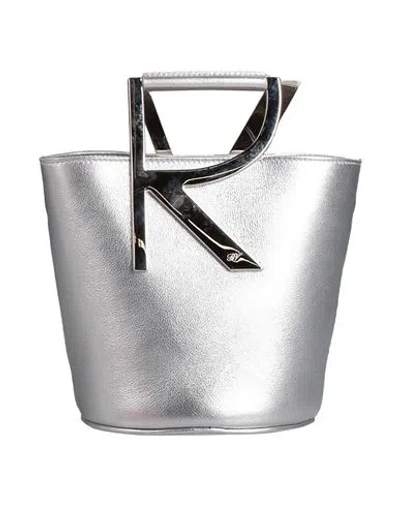 Roger Vivier Woman Handbag Silver Size - Leather In Metallic