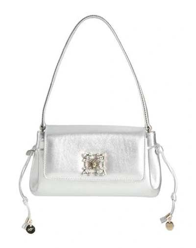 Roger Vivier Woman Handbag Silver Size - Leather