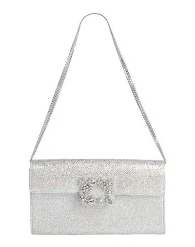 Roger Vivier Woman Handbag Silver Size - Polyester, Metal