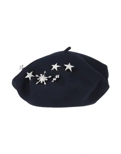 Roger Vivier Woman Hat Midnight Blue Size Onesize Wool