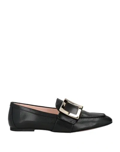 Roger Vivier Woman Loafers Black Size 6 Leather