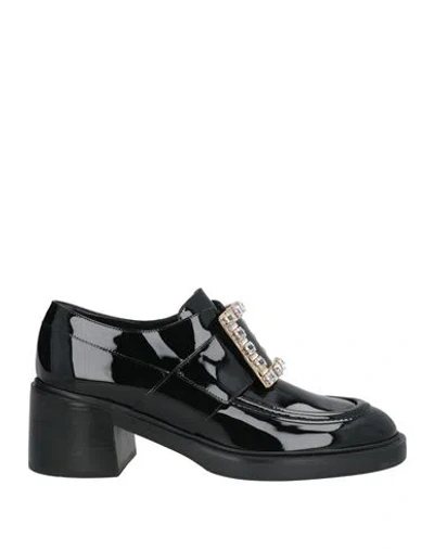 Roger Vivier Woman Loafers Black Size 8 Leather