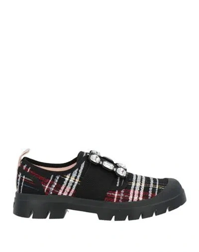 Roger Vivier Woman Loafers Black Size 8 Textile Fibers