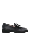 Roger Vivier Woman Loafers Charcoal Size 6.5 Textile Fibers In Gray
