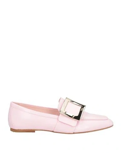 Roger Vivier Woman Loafers Pink Size 8 Leather