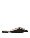 Roger Vivier Woman Mules & Clogs Black Size 8 Textile Fibers In Black