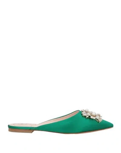 Roger Vivier Woman Mules & Clogs Green Size 8 Textile Fibers