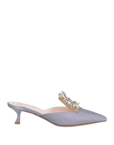 Roger Vivier Woman Mules & Clogs Lilac Size 8 Textile Fibers In Purple