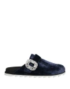 Roger Vivier Woman Mules & Clogs Navy Size 8 Textile Fibers In Navy