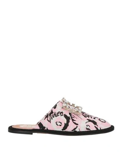 Roger Vivier Woman Mules & Clogs Pink Size 8 Textile Fibers