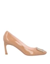 Roger Vivier Woman Pumps Beige Size 10 Leather In Sand