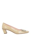 Roger Vivier Woman Pumps Beige Size 4.5 Leather In Neutral