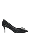 Roger Vivier "mesh Efflorescence Décol In Black