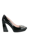 Roger Vivier Woman Pumps Black Size 5 Leather In Black