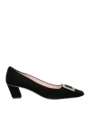 Roger Vivier Woman Pumps Black Size 11 Textile Fibers
