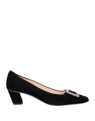 Roger Vivier Woman Pumps Black Size 11 Textile Fibers