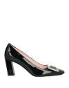 Roger Vivier Woman Pumps Black Size 12 Leather In Black