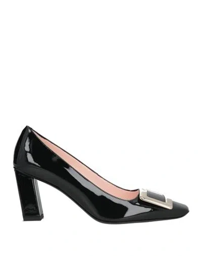 Roger Vivier Woman Pumps Black Size 12 Leather